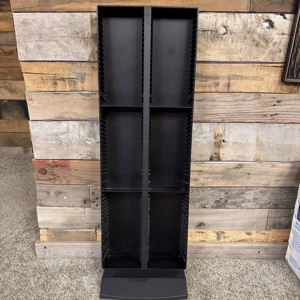 Vintage Laserline 120 CD Storage Tower Rack Holder Organizer 2-Piece Floor